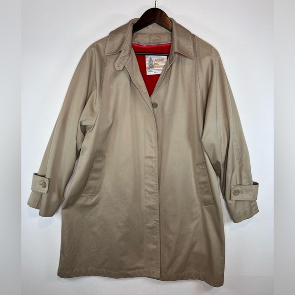 London Fog VTG women’s swing overcoat size 10 removable wool blend lining - Picture 1 of 13
